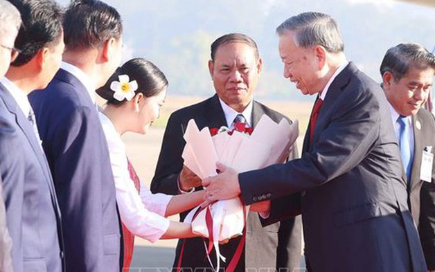 Tổng Bí thư Tô Lâm đến thủ đô Viêng Chăn, bắt đầu thăm cấp Nhà nước tới Lào