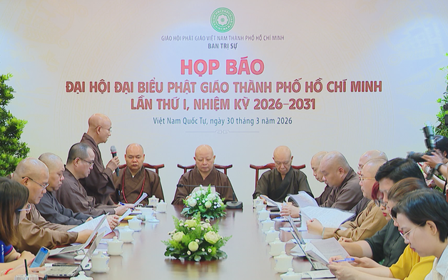 TP. Hồ Chí Minh tổ chức họp báo chính thức khai mạc Đại hội Đại biểu Phật giáo lần thứ I, nhiệm kì 2026 - 2031