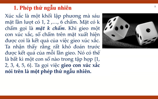 Toán lớp 9 - Bài 20: Xác suất thống kê 3 - Một số yếu tố xác suất