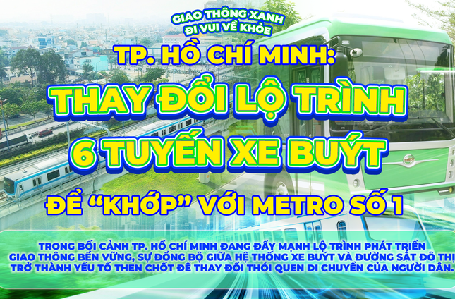 TP. Hồ Chí Minh: Thay đổi lộ trình 6 tuyến xe buýt để "khớp" với Metro 1