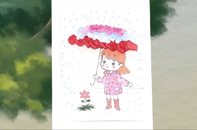 Góc nhỏ kỳ diệu: Sáng tạo vẽ tranh từ cánh hoa bỏ đi